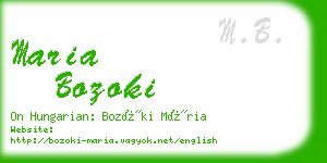 maria bozoki business card